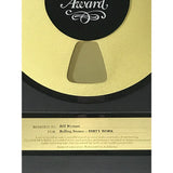 Rolling Stones 1986 Ampex Golden Reel Award for Dirty Work presented to Bill Wyman - RARE - Record Award