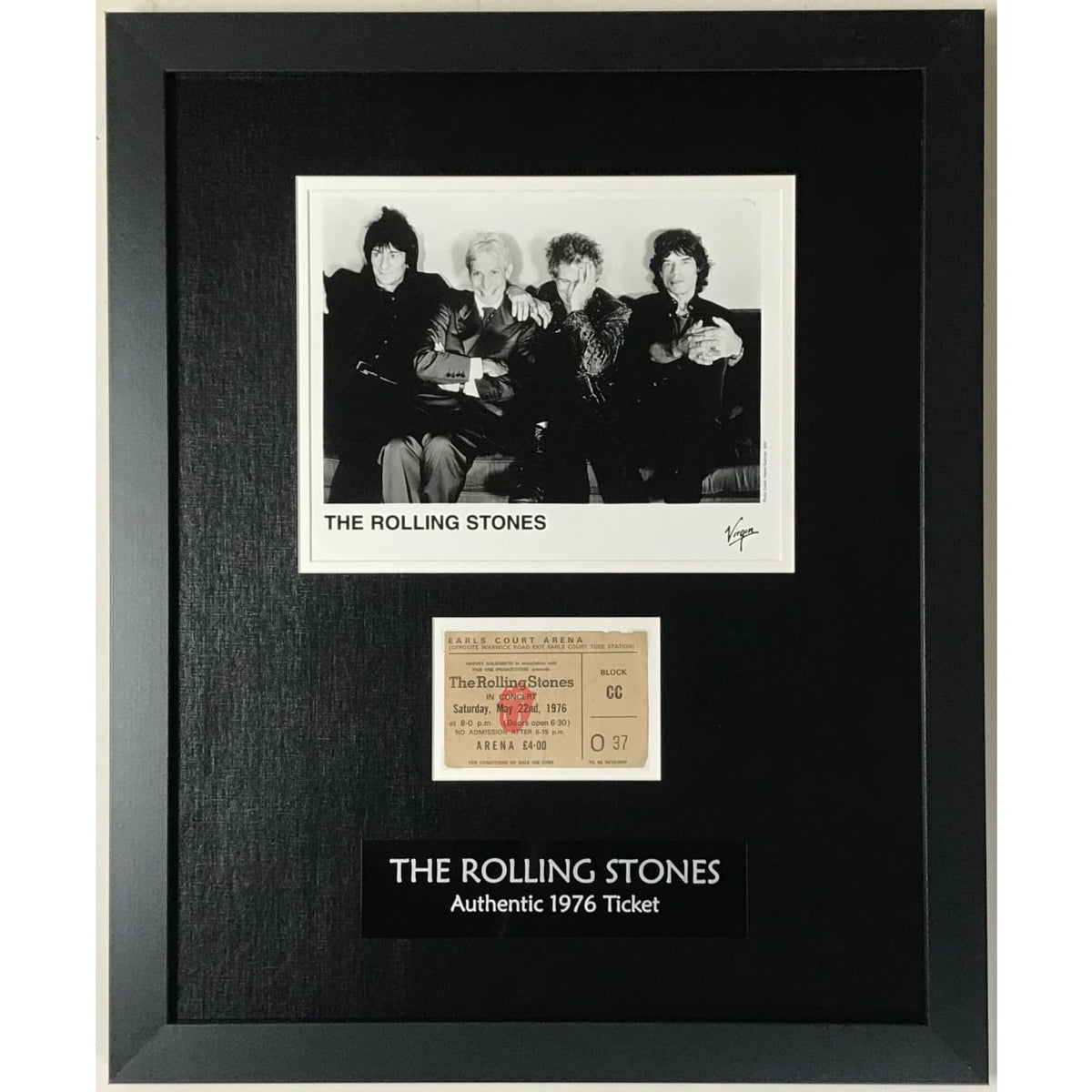 Rolling Stones Genuine 1976 Ticket Photo Collage – MusicGoldmine.com