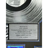 Rolling Stones Steel Wheels RIAA Platinum LP Award presented to Mick Jagger - RARE
