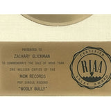 Sam the Sham and The Pharaohs Wooly Bully White Matte RIAA Gold 45 Award - RARE - Record Award