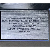 Santana Abraxas RIAA 5x Platinum Award