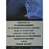 Scotty McCreery Clear As Day RIAA Platinum Award - Record Award