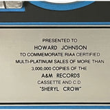 Sheryl Crow self-titled RIAA 3x Multi-Platinum Album Award - Record Award