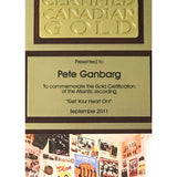Simple Plan Get Your Heart On! CRIA Gold Album Award - Record Award