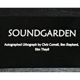 Soundgarden Chris Cornell +2 Autographed Limited Edition Lithograph w/BAS LOA - Music Memorabilia Collage