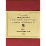 Soundgarden Superunknown A&M UK Label Award - Record Award