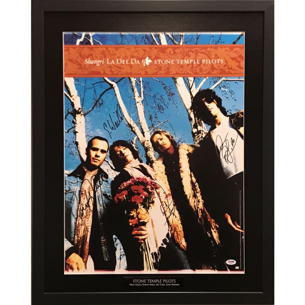 Stone Temple Pilots S Weiland + 3 Autographed Poster w/PSA LOA