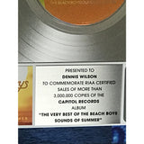The Beach Boys The Very Best Of The Beach Boys Sounds Of Summer RIAA 3x Multi-Platinum Award presented to Dennis Wilson - RARE