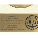 The Cowsills The Rain The Park & Other Things White Matte RIAA Gold 45 Award - RARE - Record Award