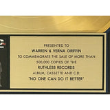 The D.O.C. No One Can Do It Better RIAA Gold Album Award - Record Award