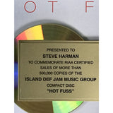 The Killers Hot Fuss RIAA Gold Award - Record Award