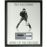 Tim McGraw Artist Of The Decade Curb Records Label Award - Record Award