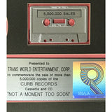 Tim McGraw Not A Moment Too Soon RIAA 5x Multi-Platinum Album Award