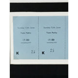 Tom Petty & the Heartbreakers Genuine 1977 Ticket Collage - Music Memorabilia