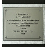 U2 Best of 1980-1990 Island Records UK Label Award - Record Award