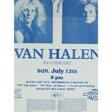 Van Halen 1981 Original Concert Poster