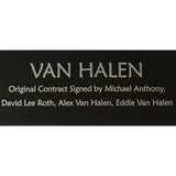 Van Halen Contract Collage Signed By Eddie Alex Roth & Anthony - BAS COA - Music Memorabilia Collage