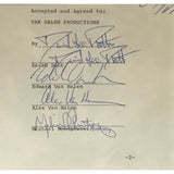 Van Halen Contract Collage Signed By Eddie Alex Roth & Anthony - BAS COA - Music Memorabilia Collage