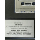 Van Halen For Unlawful Carnal Knowledge RIAA 2x Multi-Platinum Album Award - Record Award