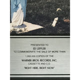 Van Halen Live: Right Here Right Now RIAA Platinum Album Award - Record Award