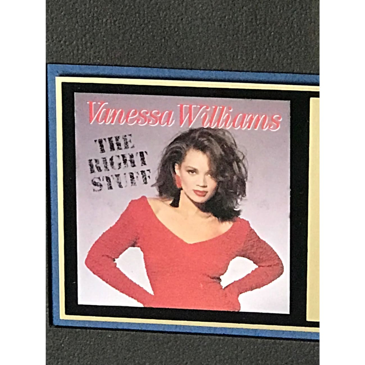 Vanessa Williams The Right Stuff RIAA Gold LP Award