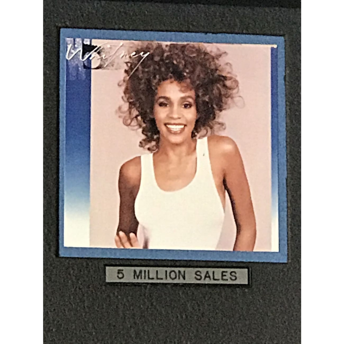Whitney Houston 2nd album Whitney RIAA 5x Multi-Platinum Album