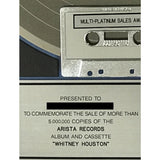 Whitney Houston debut RIAA 5x Multi-Platinum Album Award - Record Award