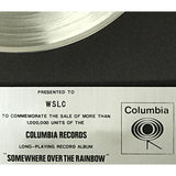 Willie Nelson Somewhere Over The Rainbow label award - Record Award