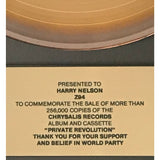 World Party Private Revolution Chrysalis Label Award - Record Award