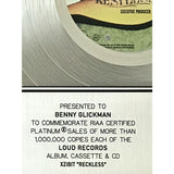 Xzibit Restless RIAA Platinum Album Award - Record Award