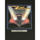 ZZ Top Eliminator RIAA 5x Multi-Platinum Album Award - Record Award
