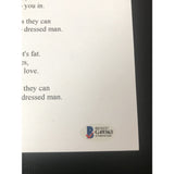 ZZ Top Lyrics Collage Signed by Billy Gibbons w/BAS COA