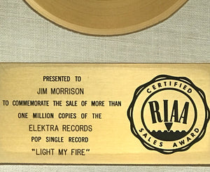 Truly Amazing Collection Of The Doors Artist-Presented RIAA Awards Up For Sale [SOLD]