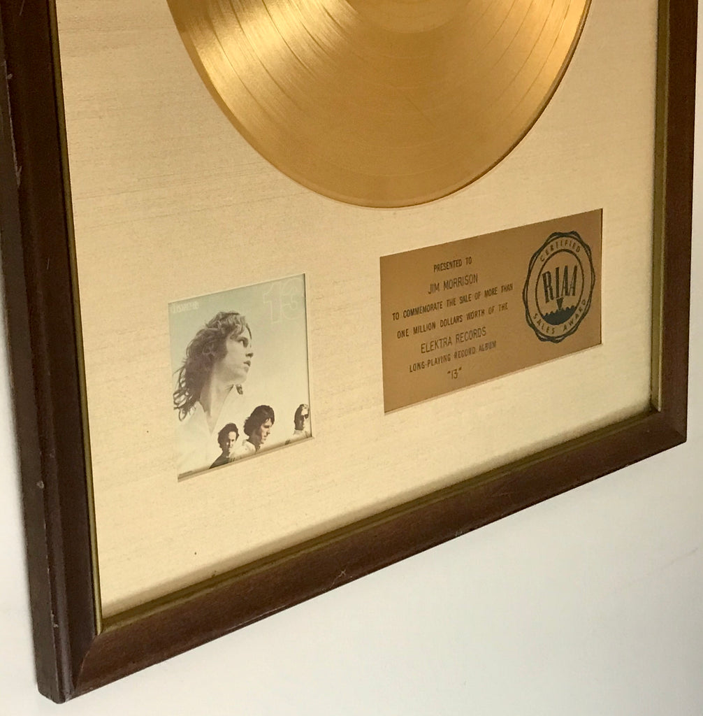 Rare Doors RIAA Award To Jim Morrison Up For Sale [SOLD]