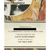 10,000 Maniacs Our Time In Eden RIAA Platinum Award - Record Award