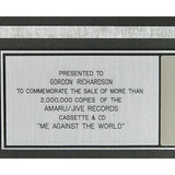 2Pac Me Against The World RIAA 2x Multi-Platinum Album Award - RARE - Record Award