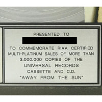 3 Doors Down Away From The Sun RIAA 3x Multi - Platinum LP Award - Record