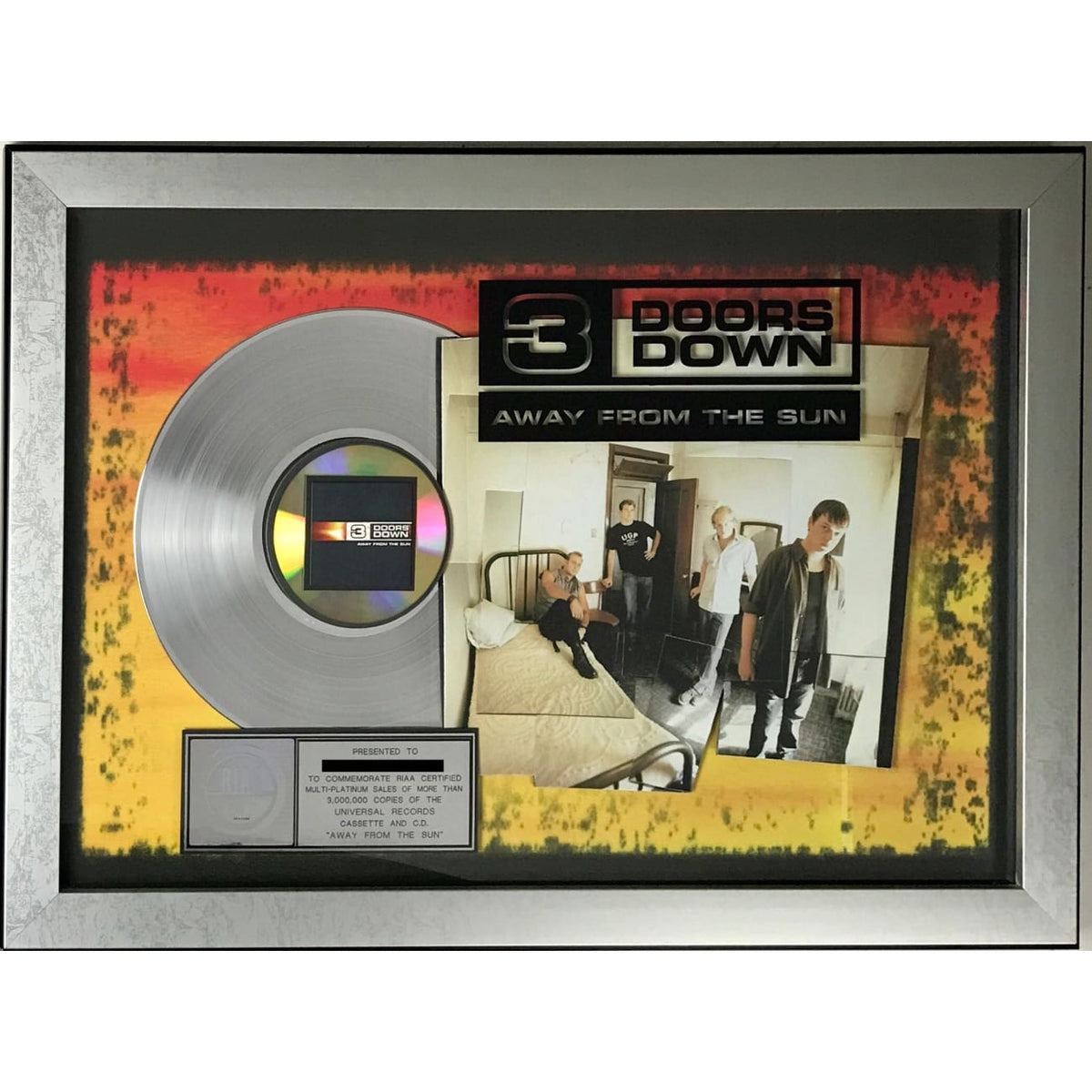 Musicgoldmine 3 Doors Down Away From The Sun RIAA 3x Multi musicgoldmine-3-doors-down-away-from-the-sun-riaa-3x-multi