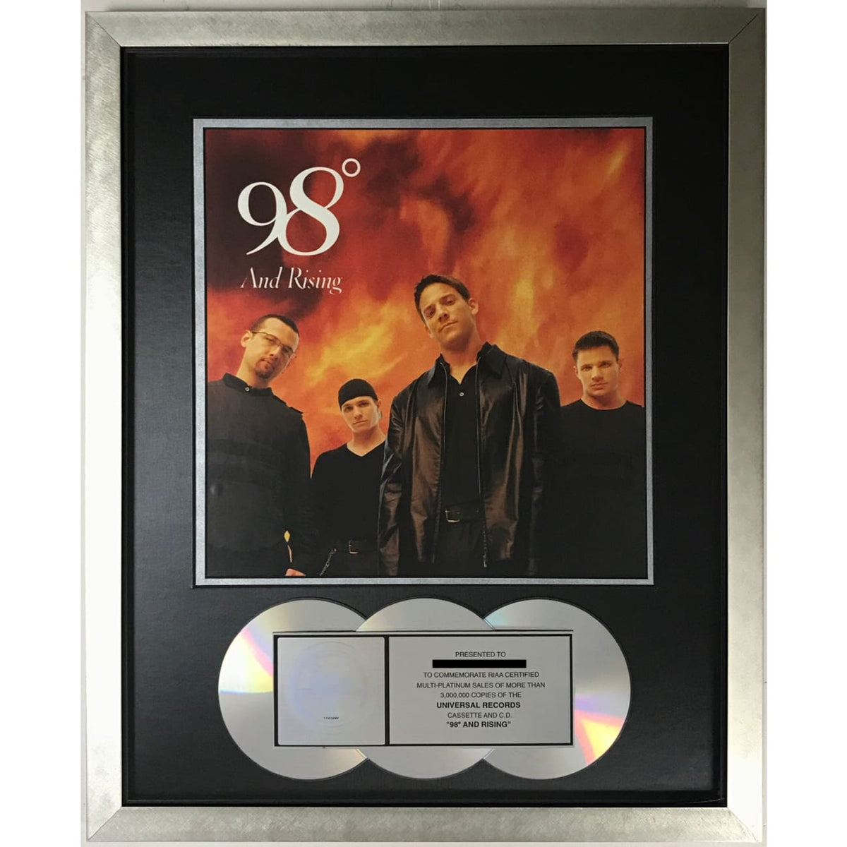 musicgoldmine.com - 98 Degrees and Rising RIAA 3x Multi-Platinum Album ...