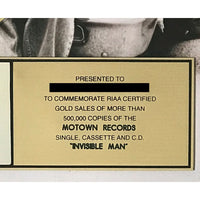 98 Degrees ’Invisible Man’ RIAA Gold Single Award - Record Award