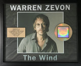 Warren Zevon The Wind RIAA Gold Album Award