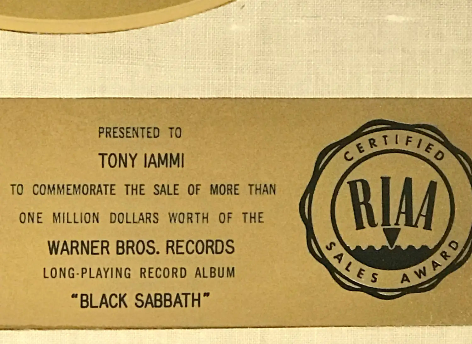 Trio Of Tony Iommi-Owned Black Sabbath Awards Up For Sale [SOLD]