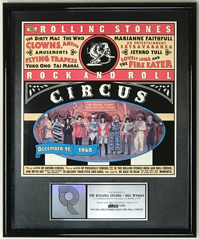 Rolling Stones Rock and Roll Circus RIAA award