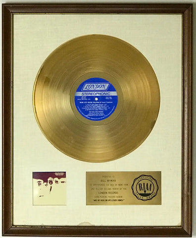 Rolling Stones white matte RIAA award