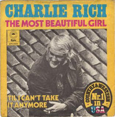 Charlie Rich The Most Beautiful Girl 45 Sleeve
