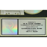 Aaliyah One In A Million RIAA Platinum Album Award - Record Award