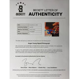 AC/DC Angus Young Signed Photo + ’77 Ticket Collage w/BAS LOA - Music Memorabilia