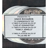 AC/DC Family Jewels Live At Donington Plug Me In RIAA Combo Multi-Platinum Award - Record Award