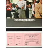 AC/DC Genuine 1977 ’Dirty Deeds’ Ticket Collage - Music Memorabilia