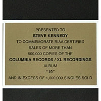 Adele 19 RIAA Gold Album Combo Award Record Award